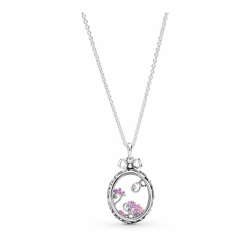 Pandora Locket of Dazzle Necklace NZ, Sterling Silver (791240-PBM)